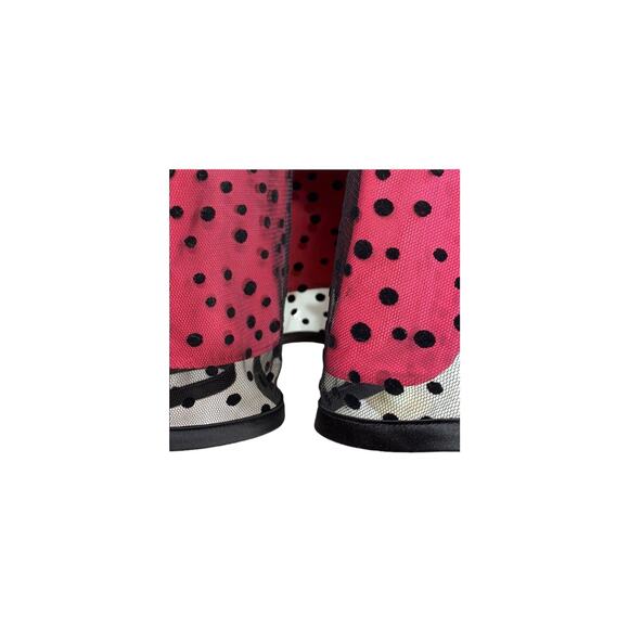 Pearl Georgina Chapman Marchesa Polka Dot Tiered Tulle Prom Dress Gothic 4 - Picture 5 of 9